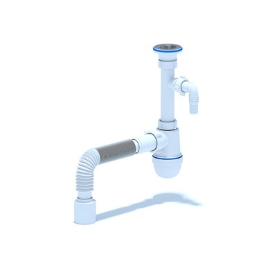 Сифон 1 1/4*40 Ani с носиком, с гофрой 40*50 C1310 АНИ пласт 505287