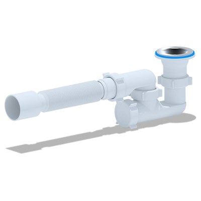 Сифон для душ.поддона 40*40 Ani регулируемый с гофрой 40*50 Е215 АНИ пласт 509924