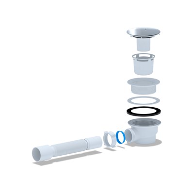 Сифон для душ.поддона 50*40 Ani Е410C АНИ пласт 521203