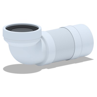 Слив д/унитаза  310/840  90 град Ani гибкий K722R АНИ пласт (УГЛОВОЙ) 524577