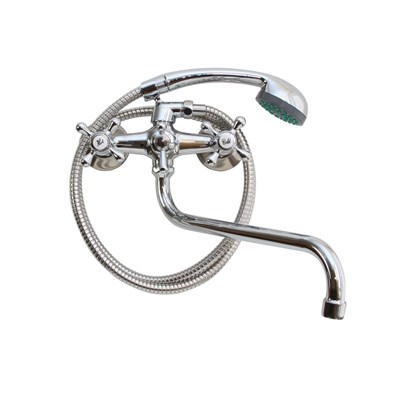 Смеситель для ванны и раковины 1/2 кер T.MARKT 08-2006 Крест ШАР ПЕРЕКЛ 520049