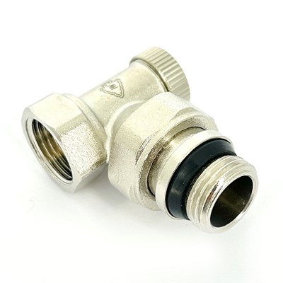 Вентиль обратный угловой НВ 1/2" никелированный с разъемным соединением, Element 881149