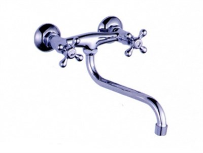 Смеситель для кухни настенный 1/2 кер L4608 Ledeme нижний, силумин 507167