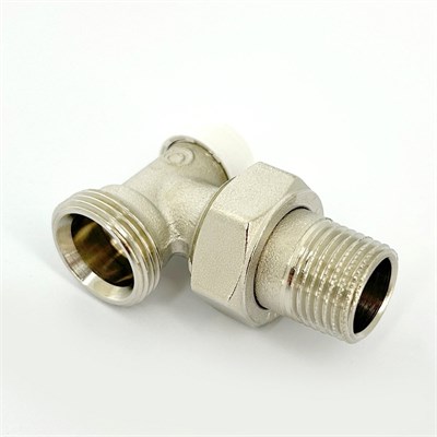 Вентиль обратный угловой НН 1/2" х 3/4" ЕК с разъёмным соединением, никелированный 878042