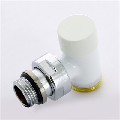 Вентиль обратный угловой НН 1/2" х М24 х 19 цвет белый, Compact 859006