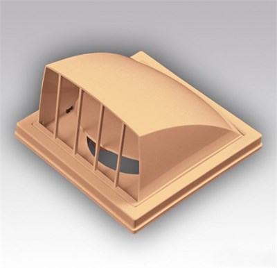 Стенной выход 150х150 с обр. клапаном с фланцем D100 1515K10ФВ беж ERA 511361