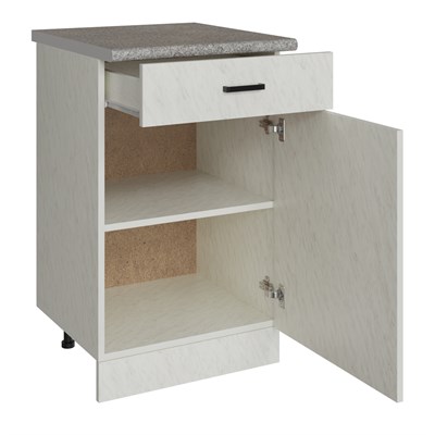 Стол разделочный 50 белый мрамор (1 ящик), столешница гранит пёстрый 523290