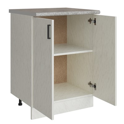 Стол разделочный 60 белый мрамор, столешница гранит пёстрый 523292