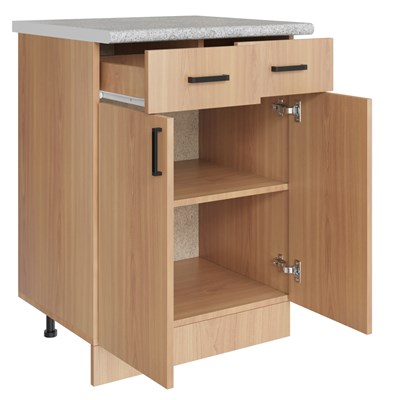 Стол разделочный 60 ольха (2 ящика), столешница гранит пёстрый 523297