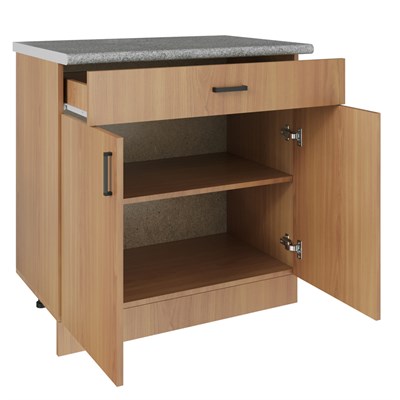 Стол разделочный 80 ольха (1 ящик), столешница гранит пёстрый 523301