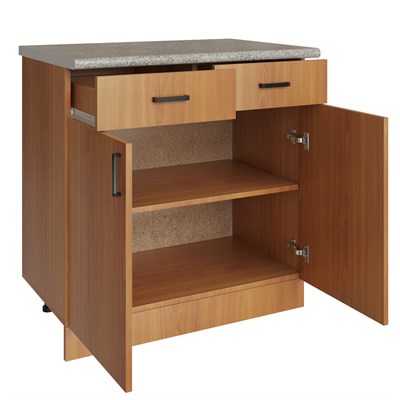 Стол разделочный 80 ольха (2 ящика), столешница гранит пёстрый 523303