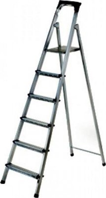 Стремянка 6 ступеней (высота до верхней ступени 121 см) 480005