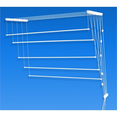 Сушилка для белья ЛИАНА 1,2 м белая (5 веревок) потолочная 511119