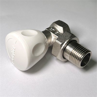 Вентиль ручной угловой НВ 1/2" с разъёмным соединением, никелированный 867408