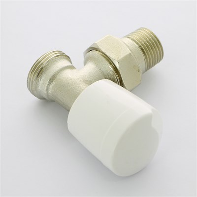 Вентиль ручной угловой НН 1/2" х 3/4" ЕК с разъёмным соединением, никелированный 857786