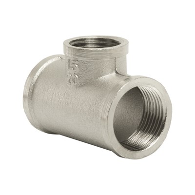 Тройник 3/4'' - 1/2'' - 3/4'' вн/вн/вн VRT® никель 503062