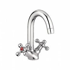 Смеситель для раковины 1/2 кер L1119 Ledeme КРЕСТ, силумин 521319