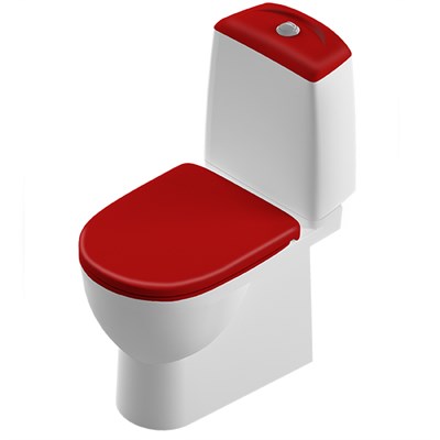 Унитаз-компакт "Best Comfort Red" (а/вспл,гор,ниж,2кн.Oliveira,красн дюро м/лифт,clip up) (S Luxe) 524988