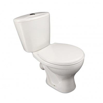 Унитаз-компакт "Оптима-Стандарт" (косой, нижний, сид, кноп.арм) МОНОКОРОБ (г.Лобня) 517757