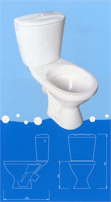 Унитаз-компакт "Универсал" (косой, нижний, под кнопку ПУСТОЙ) (г.Лобня) 510967