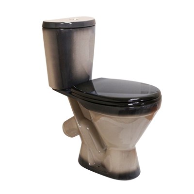 Унитаз-компакт "ЭЛЕГАНТ" черный (косой, нижн, сид.полип., арм) (Rosa) 521322