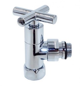 Поворотный кран для углового соединения TIM 3/4"-1/2" [крестовинный] гайка / штуцер  [1 пара], арт. KV10-LFM032 KV10-LFM032