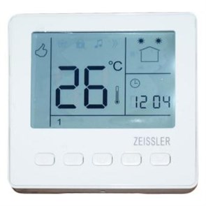 Термостат программируемый электронный TIM - ZEISSLER с датчиком теплого пола - 3м, 220В / 16  [1 шт], арт. M7.713 M7.713