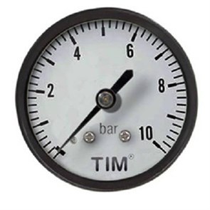 Манометр аксиальный TIM 1/4" - 10 бар  [1 шт.], арт. Y-50T-10 Y-50T-10