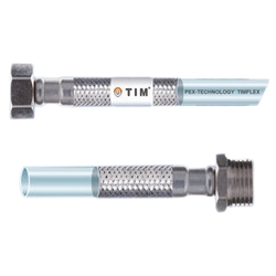 Гибкая подводка TIM из сшитого полиэтилена PEX-B -  1/2" [ 40 см ] гайка / штуцер  [10 шт], арт. C-PE27-4 C-PE27-4