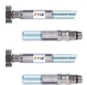 Гибкая подводка TIM из сшитого полиэтилена PEX-B -  1/2" [ 120 см ] гайка / штуцер M10  [5 пара], арт. C-PE28-12 C-PE28-12