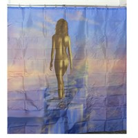 Штора для ванной  Фотопринт 180*180 Dream Walkert голубая YQL-DX-009 без колец 513153