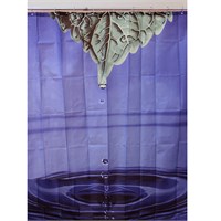 Штора для ванной  Фотопринт 180*180 Drop голубая YQL-DX-058 без колец 513155