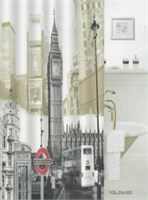 Штора для ванной  Фотопринт 180*180 Башня бежевая YQL-DX-020 без колец 524916