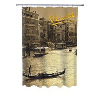 Штора для ванной  Фотопринт 180*180 Venice бежевая YX-2428 без колец 524847