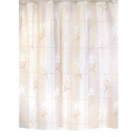 Штора для ванной ZALEL 180*200 (бежевый фон) без колец 150814