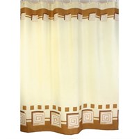 Штора для ванной ZALEL 180*200 (желтый фон) без колец 506587