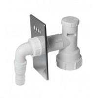 Адаптер для подключения слива быт. техники с вент. клапаном и хром. решеткой, выход 32 мм 869896