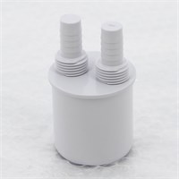 Адаптер для подключения слива с 2-мя прямыми отводами, вход 14 мм/ 1/2