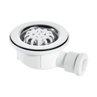 Водосток напольный (H40мм, D70мм нержавейка сливная решётка) без гидрозатвора с пластиковой защитной 884020