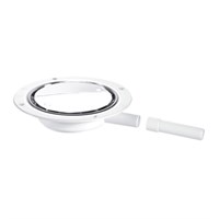 Водосток напольный (H45мм, D129/119мм хромированная нержавейка выпуск/сливная решётка) без гидрозатв 857506