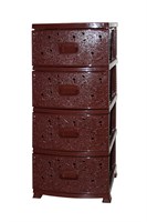 Комод ДЕКОР 4 ярус АЖУР коричневый В95*Ш38*Г47 527770