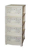 Комод ДЕКОР 4 ярус АЖУР слоновая кость В95*Ш38*Г47 527771