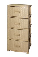 Комод ДЕКОР 4 ярус Ротанг бежевый В95*Ш38*Г47 527775