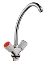 Смеситель для кухни 1/2 кер Казань КС-55 55011 бел пласт маховики 527812