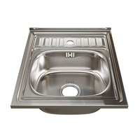 Мойка 50х60 (0,6) вып 3 1/2 MIXLINE 16см  с сифоном 527974