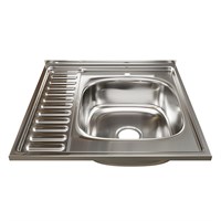 Мойка 60х60 (0,6) прав вып 3 1/2 MIXLINE 16см с сифоном 528015