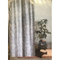 Штора для ванной ZALEL 180*200 (серый фон) без колец 00001395