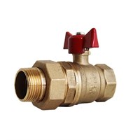 Кран шаровой со сгоном 1'' бабочка 11Б27п1 БАЗ Standart PN40 529099