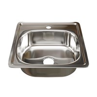 Мойка врез 48х48 (0,6) вып 3 1/2 MIXLINE 16см с сифоном 528187