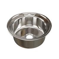 Мойка круг d 49 (0,6) вып 3 1/2 MIXLINE (глуб чаши 17см) с сифоном 528182